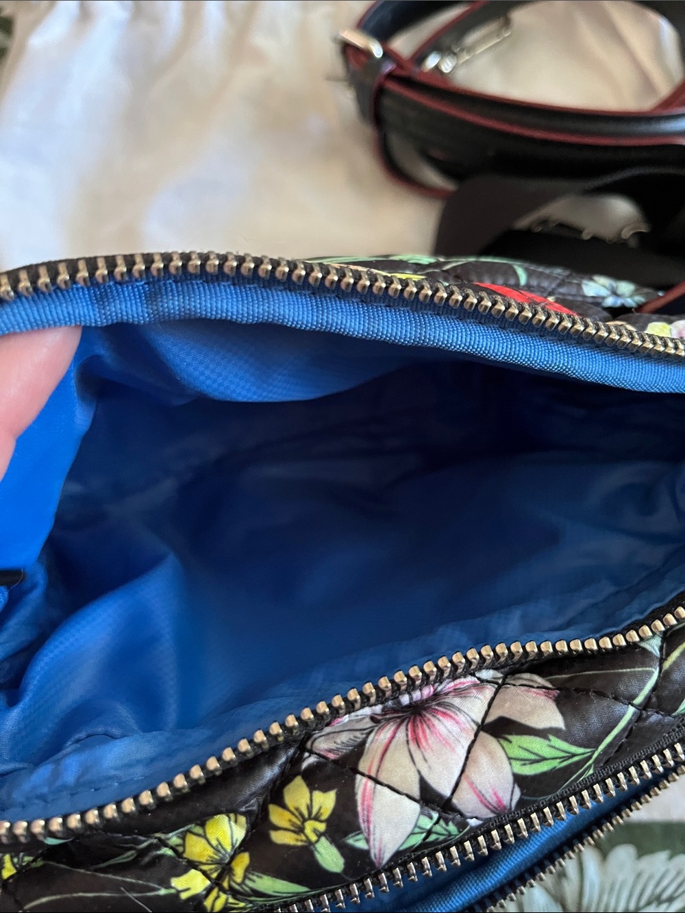 MZ Wallace Mini Crosby Black Quilted Floral Mini Crossbody - Picture 2 of 11